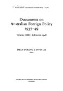 Documents on Australian Foreign Policy, 1937-1949: Indonesia 1949