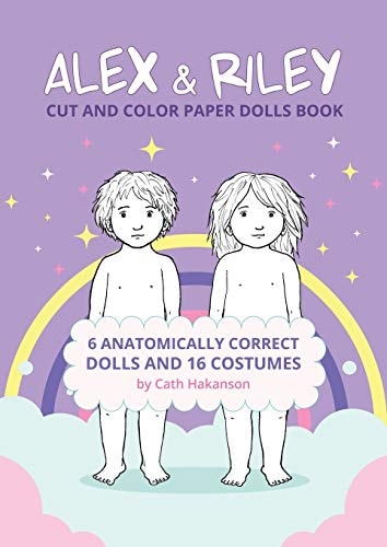 Alex and Riley Cut and Color Paper Dolls Book
