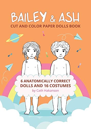 Bailey and Ash Cut and Color Paper Dolls Book