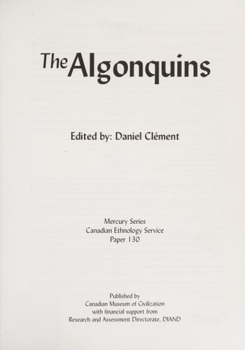 The Algonquins (Mercury Series)