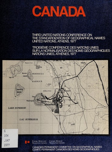 Canada : third United Nations Conference on the Standardization of Geographical Names, United Nations, Athens, 1977