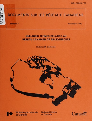 Selected Canadian library network terms (Canadian network papers)