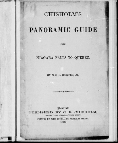 Chisholm's panoramic guide from Niagara Falls to Quebec