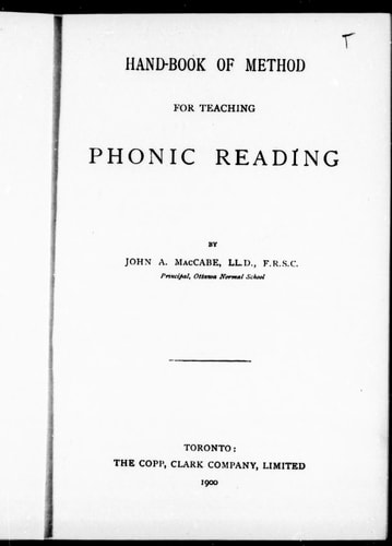 Hand-book of method for teaching phonic reading
