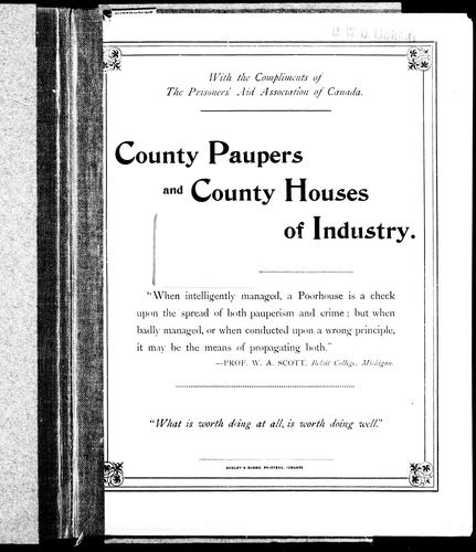Country Paupers and Country Houses of Industry