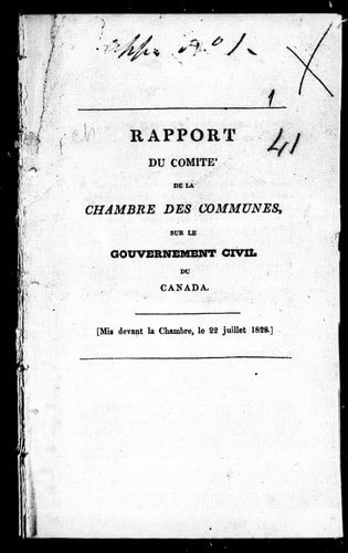 Rapport du Comité de la Chambre des communes sur le gouvernement civil du Canada
