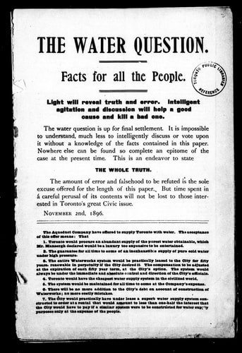 The Water question: facts for all the people