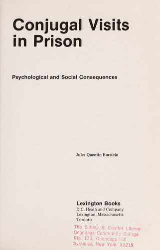 Conjugal visits in prison: Psychological and social consequences