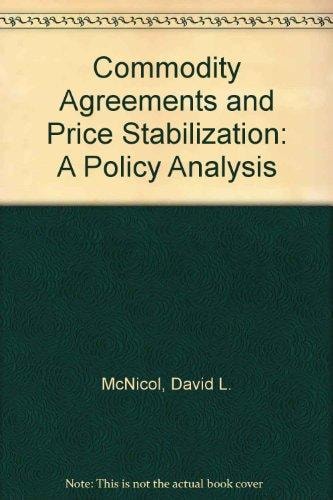 Commodity agreements and price stabilization: A policy analysis