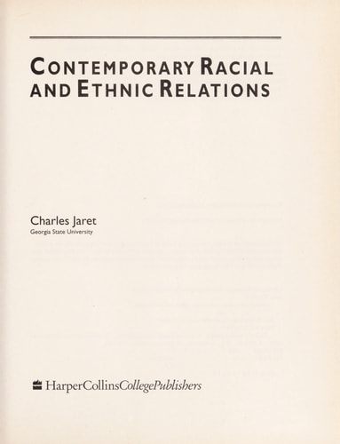 Contemporary Racial and Ethnic Relations