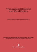 Transnational Relations and World Politics