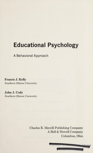 Educational psychology; a behavioral approach