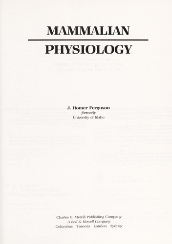 Mammalian physiology