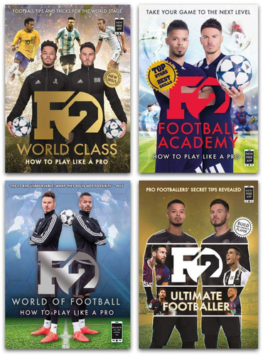 F2 Freestylers Football Series 4 Books Collection Set (F2 World Class, F2 Football Academy, F2 Ultimate Footballer, F2 World of Football)