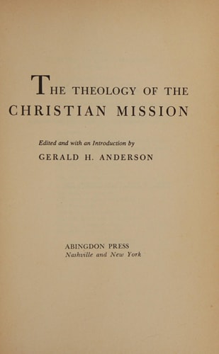 The theology of the Christian mission
