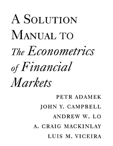Econometrics of Financial Markets