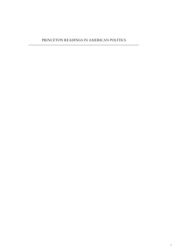 Princeton Readings in American Politics
