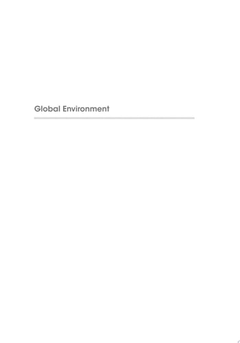Global Environment Water, Air, and Geochemical Cycles