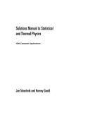 Statistical and Thermal Physics: with Computer Applications (Instructor's Manual - Solutions to Problems)