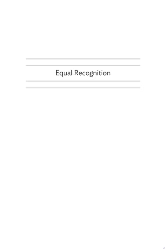 Equal Recognition The Moral Foundations of Minority Rights