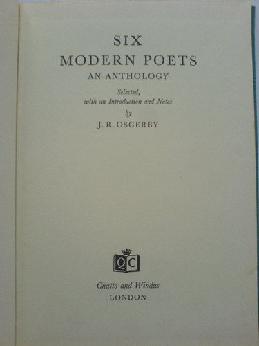 Six modern Poets an anthology