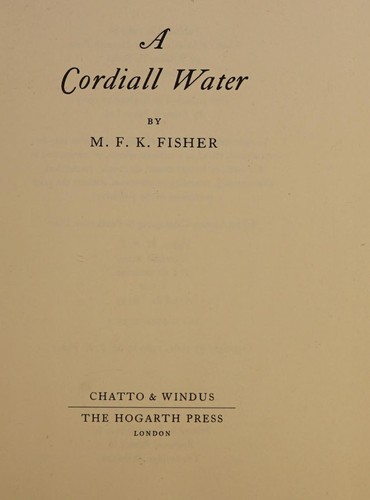 A Cordiall Water