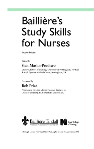 Baillière's Study Skills for Nurses