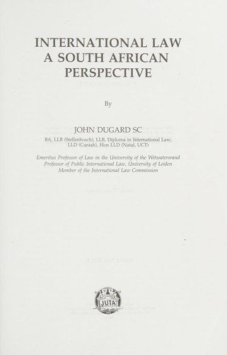International law: A South African perspective