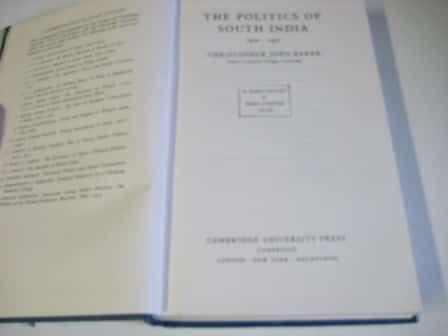 The Politics of South India, 1920-1937