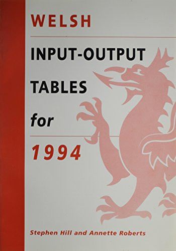 Welsh Input-output Tables for 1995