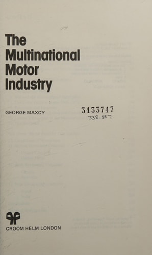 The multinational motor industry