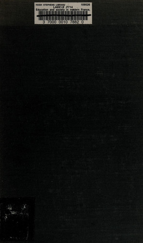 Education and Society in Modern France (International Library of Society)