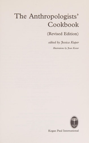 The Anthropologists' Cookbook