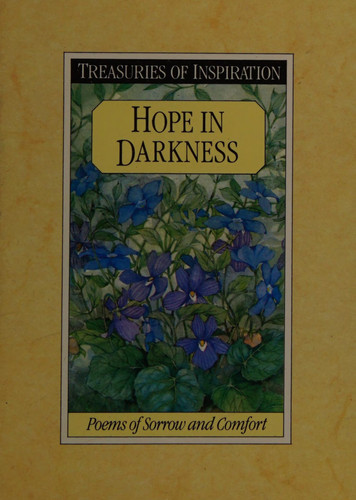 Hope in darkness: poems of sorrow and comfort