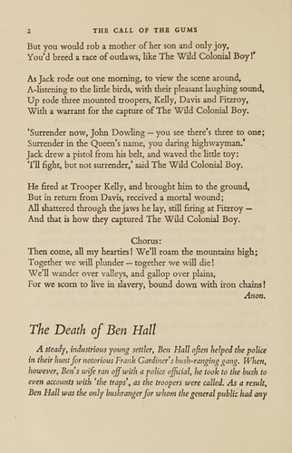 The Call of the Gums An Anthology of Australian Verse