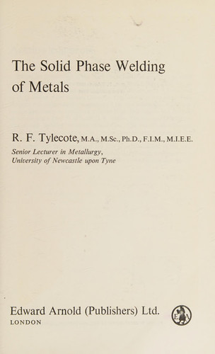 The solid phase welding of metals