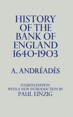 History of the Bank of England, 1640-1903