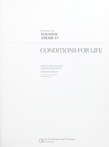 Conditions for life: Readings from Scientific American