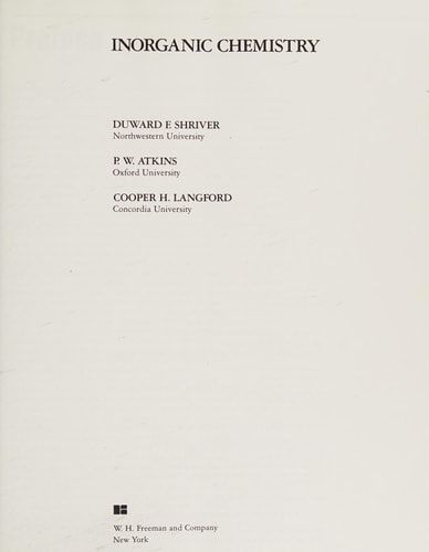 Inorganic Chemistry