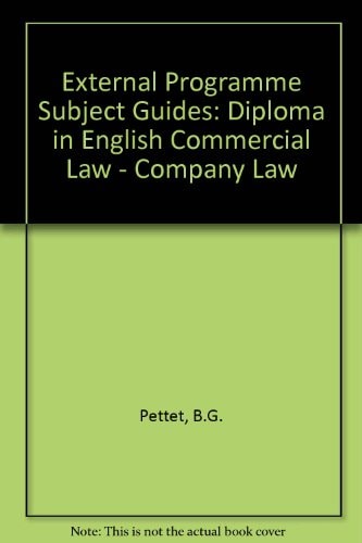 Company Law Diploma in English Commercial Law