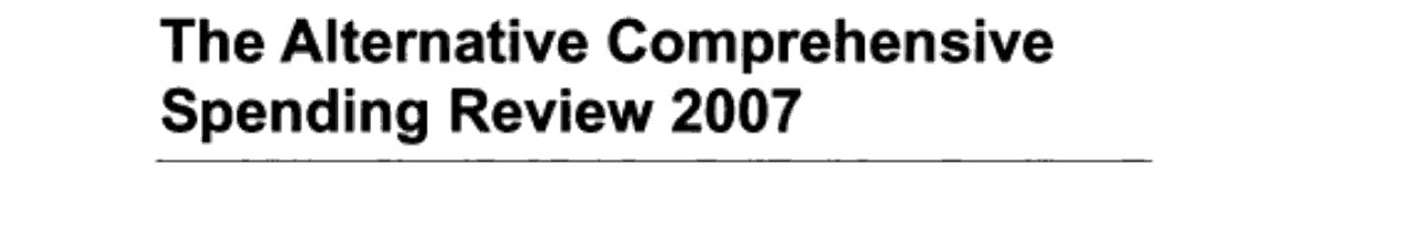 The Alternative Comprehensive Spending Review
