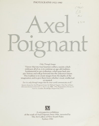Axel Poignant, Photographs, 1922-1980