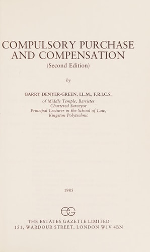 Edition published by Estates Gazette