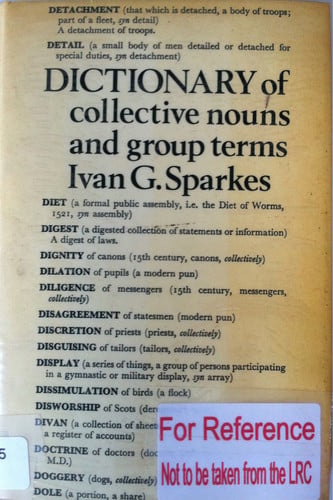 Dictionary of collective nouns and group terms