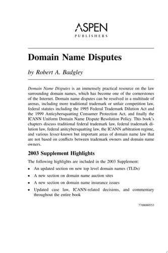 Domain Name Disputes