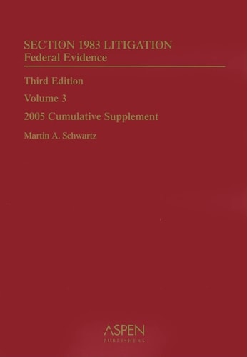 Section 1983 Litigation Federal Evidence Cumulative Supplement