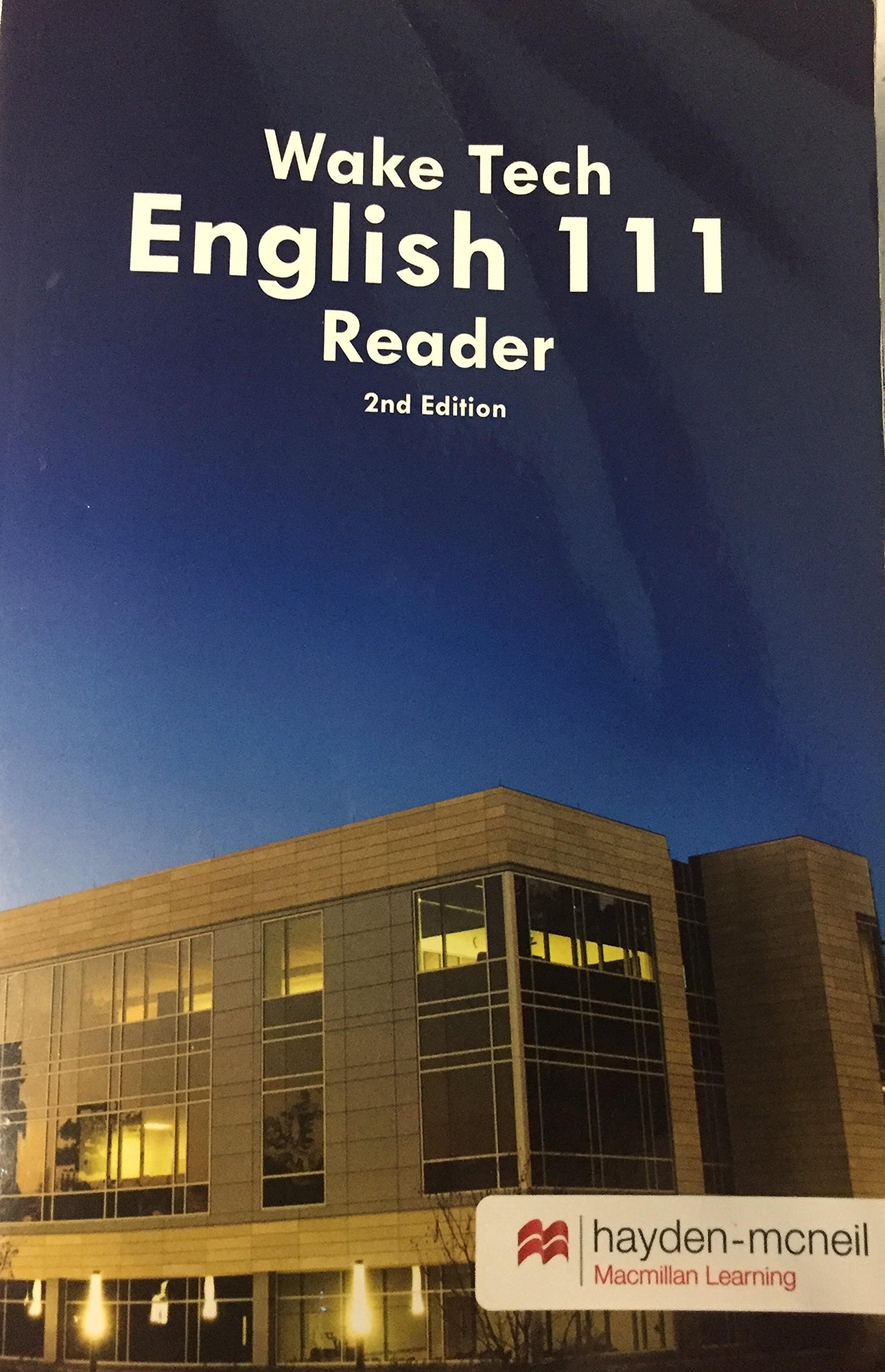 Wake Tech English ENG 111 Reader 2nd Edition