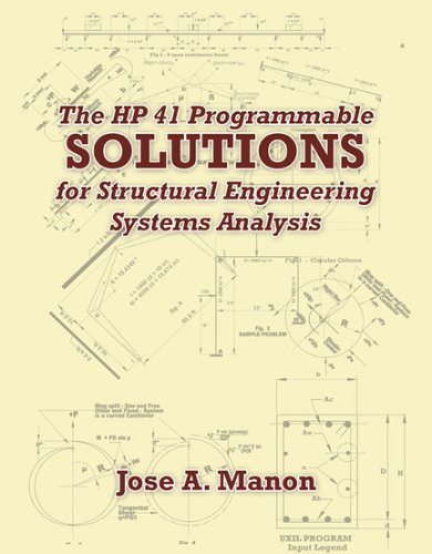 HP41 Programmable Solutions for Structural Engineering Systems Analysis