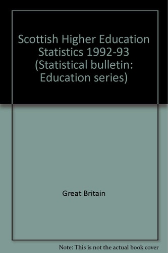 Scottish Higher Education Statistics 1992-93