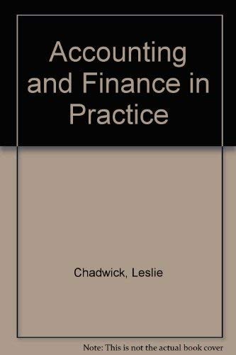 Accounting & Finance in Practice